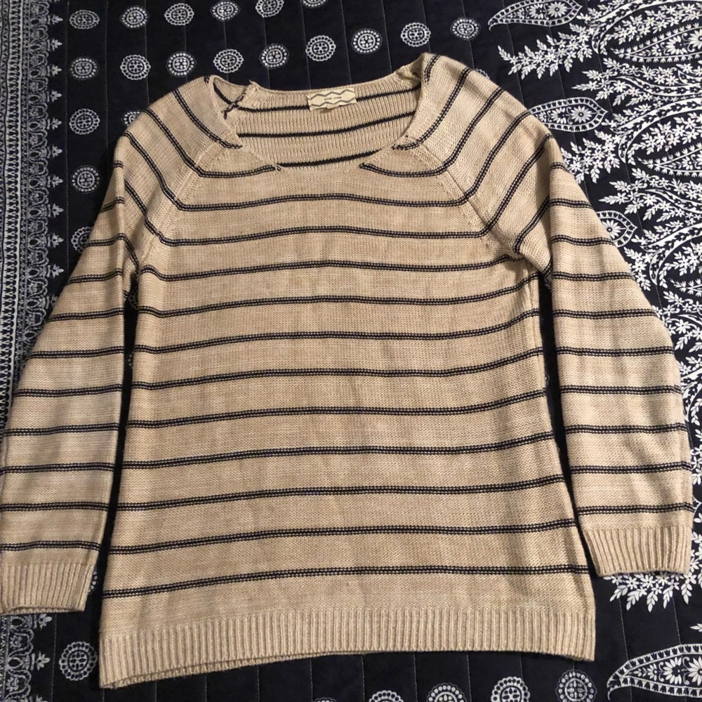 Pink rose XL stripped knit sweater